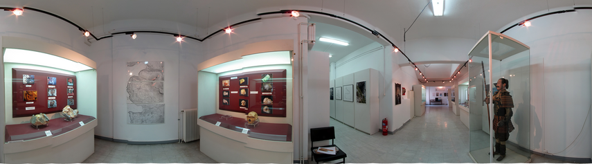Panoramic View of the Exhibition concerning the Paleoathropological findings from Mani Peninsula
