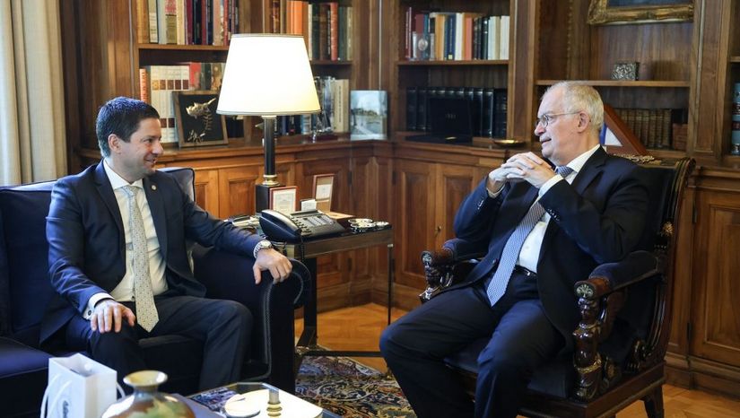 President of the Hellenic Republic, Konstantinos An. Tasoulas, Meets With the Rector of the National and Kapodistrian University of Athens, Professor Gerasimos Siasos