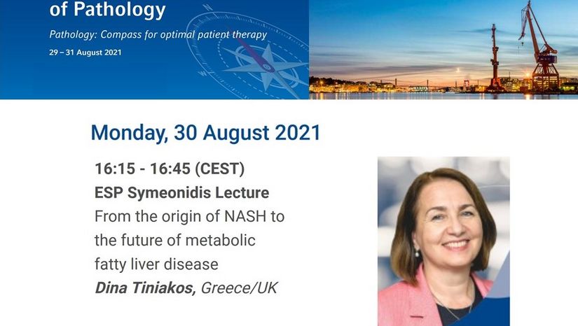 Dr K. Tiniakou was invited to give the ESP Symeonidis Lecture at the 33rd European Congress of Pathology 
