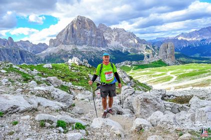Amazing view: Professor Ioannis Bayios at the Lavaredo ultra trail - 120km